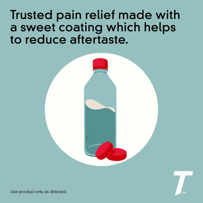 Tylenol Extra Strength Pain Reliever & Fever Reducer, Round Coated Tablets, 500 mg Acetaminophen Pain Relief Pills for Headache, Toothache & Minor Arthritis Pain, 24 ct - Maple Wellness Supplements