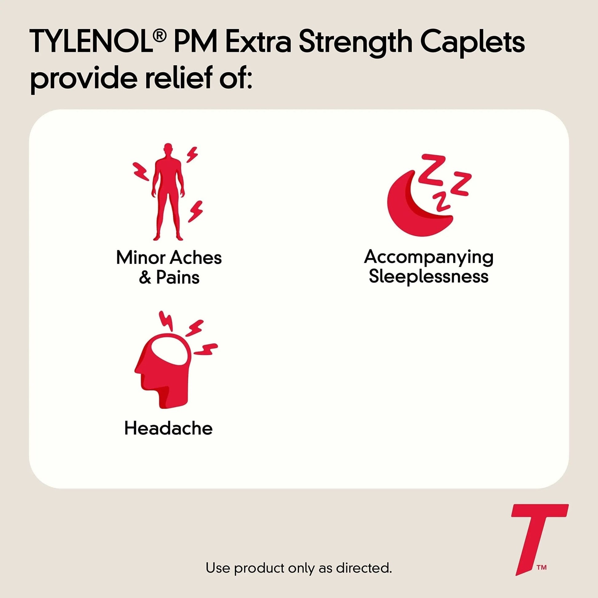 Tylenol PM Extra Strength Nighttime Pain Reliever & Sleep Aid Caplets, 500 mg Acetaminophen & 25 mg Diphenhydramine HCl, Relief for Nighttime Aches & Pains, Non-Habit Forming, 150 ct - Maple Wellness Supplements
