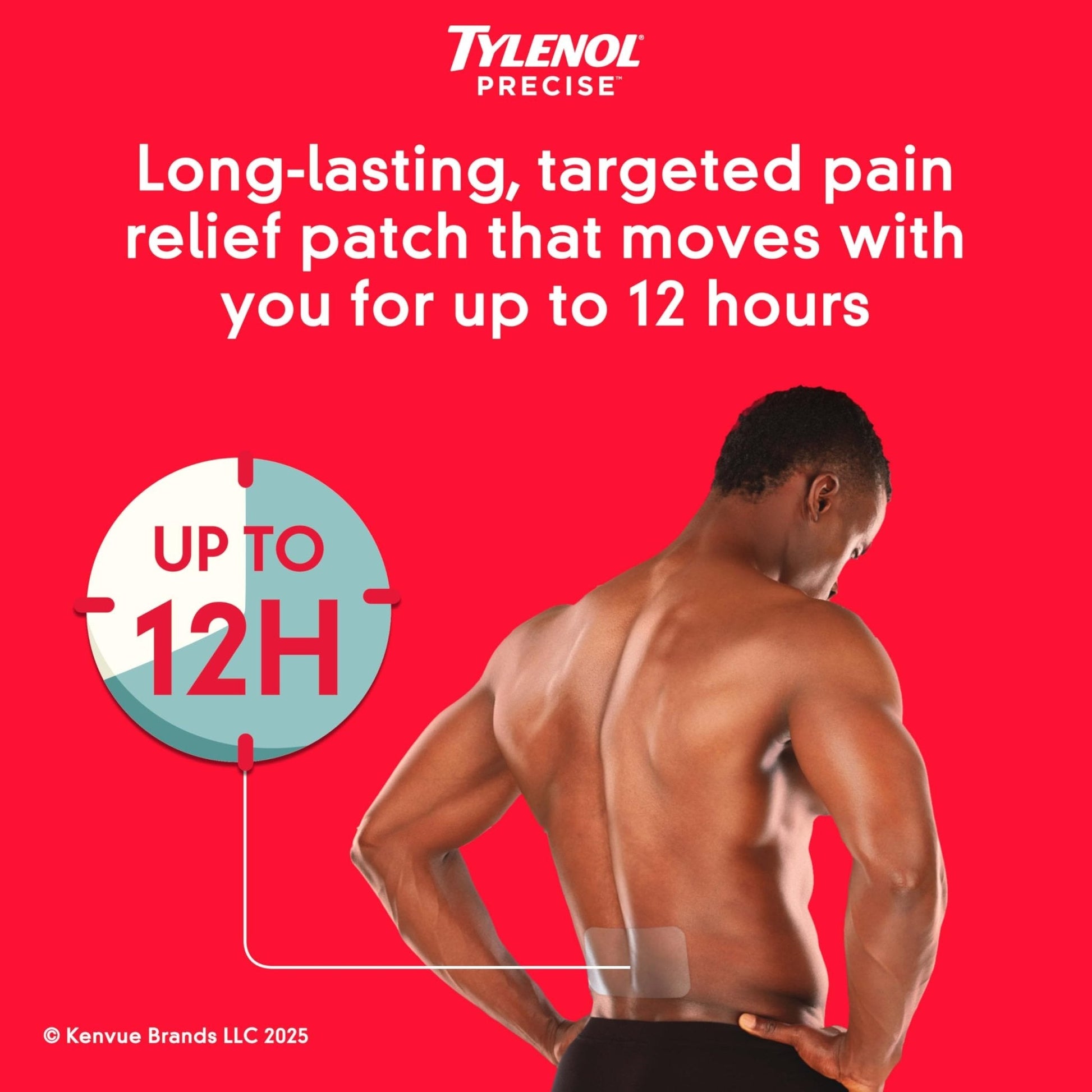 Tylenol Precise Pain Relieving Patches, Large Topical Analgesic Patches + Maximum OTC Strength Lidocaine Penetrates, Targeted Relief Ideal for Shoulder, Back & Knee Pain, Unscented, 4 ct - Maple Wellness Supplements
