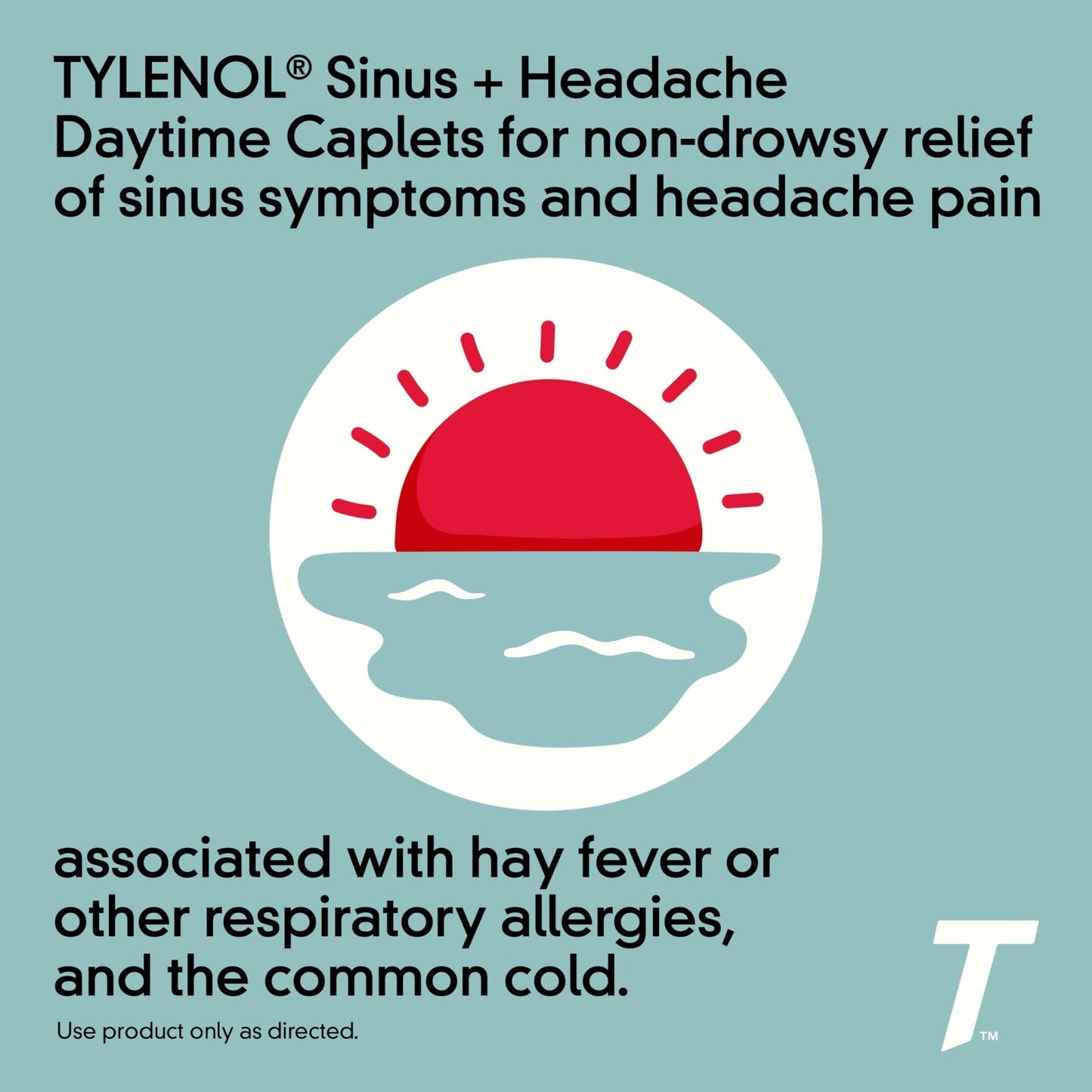 Tylenol Sinus + Headache Daytime Non-Drowsy Relief Caplets, Acetaminophen 325mg, Phenylephrine HCI 5mg, Nasal Decongestant for Sinus Pain, Headache & Nasal Congestion Relief, Fever Reduction, 24 Count - Maple Wellness Supplements