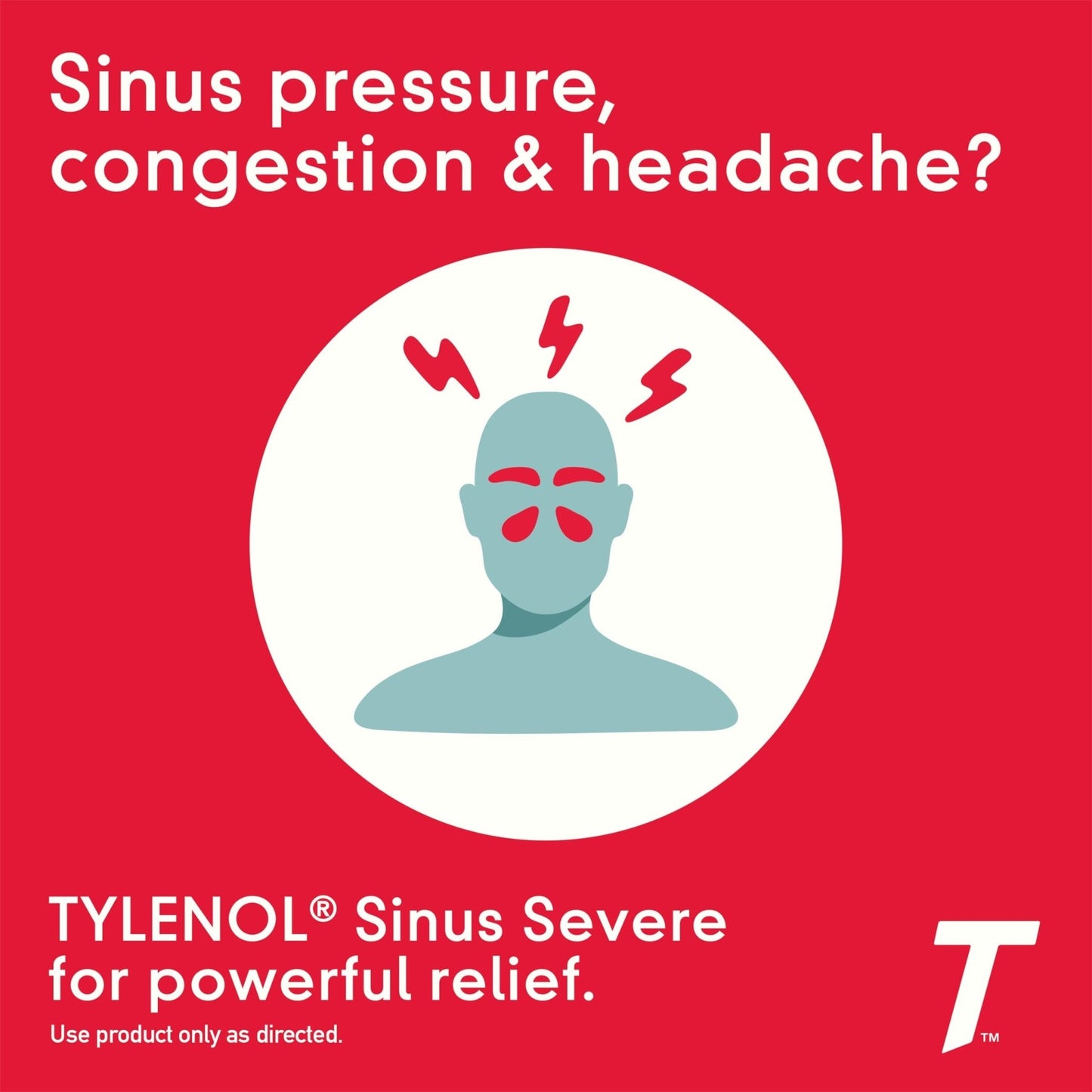 Tylenol Sinus + Headache Daytime Non-Drowsy Relief Caplets, Acetaminophen 325mg, Phenylephrine HCI 5mg, Nasal Decongestant for Sinus Pain, Headache & Nasal Congestion Relief, Fever Reduction, 24 Count - Maple Wellness Supplements