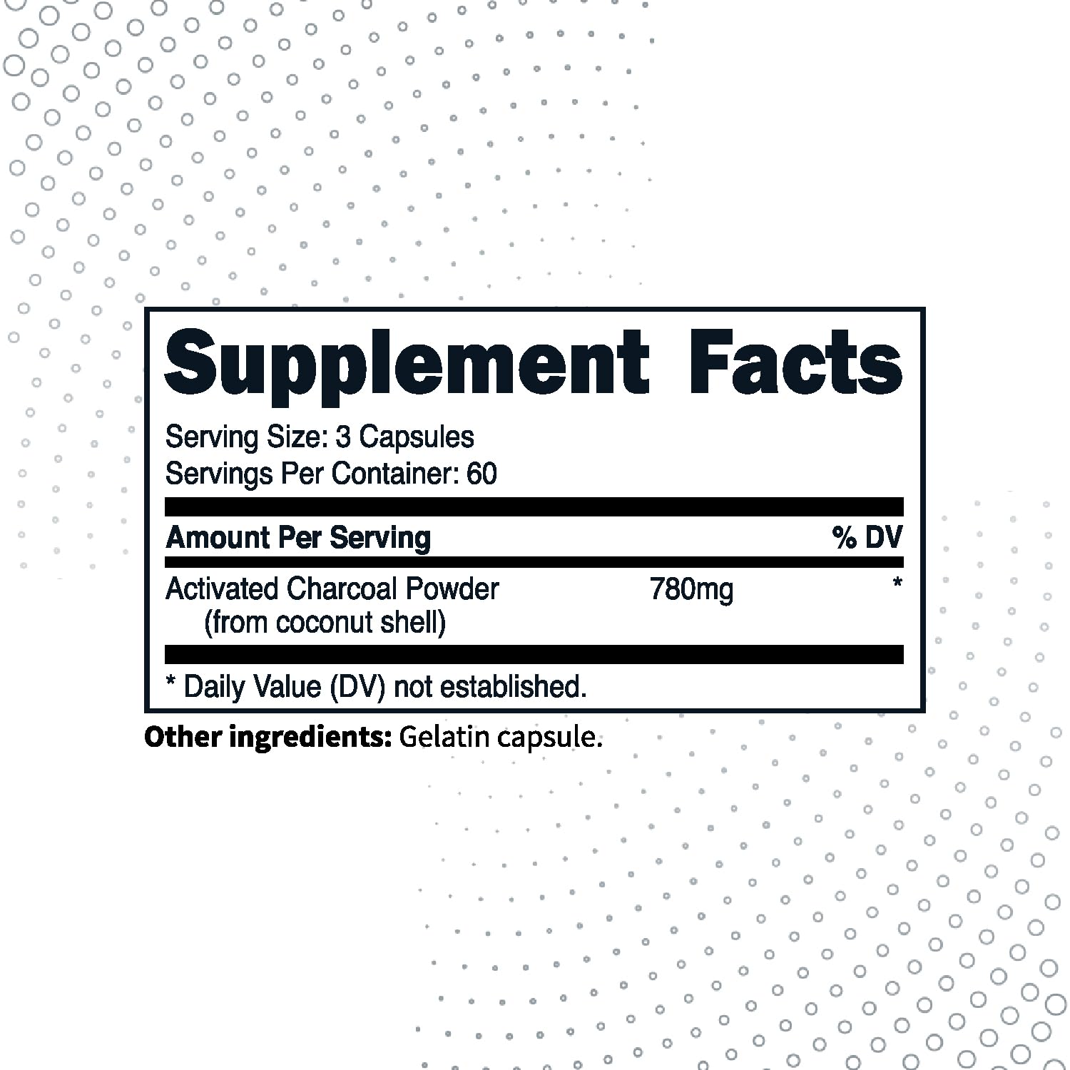 Type Zero Activated Charcoal Capsules (180 Count) - 60 Servings, 780mg Per Serving, from Coconut Shell, Non-GMO, Gluten-Free - Maple Wellness Supplements