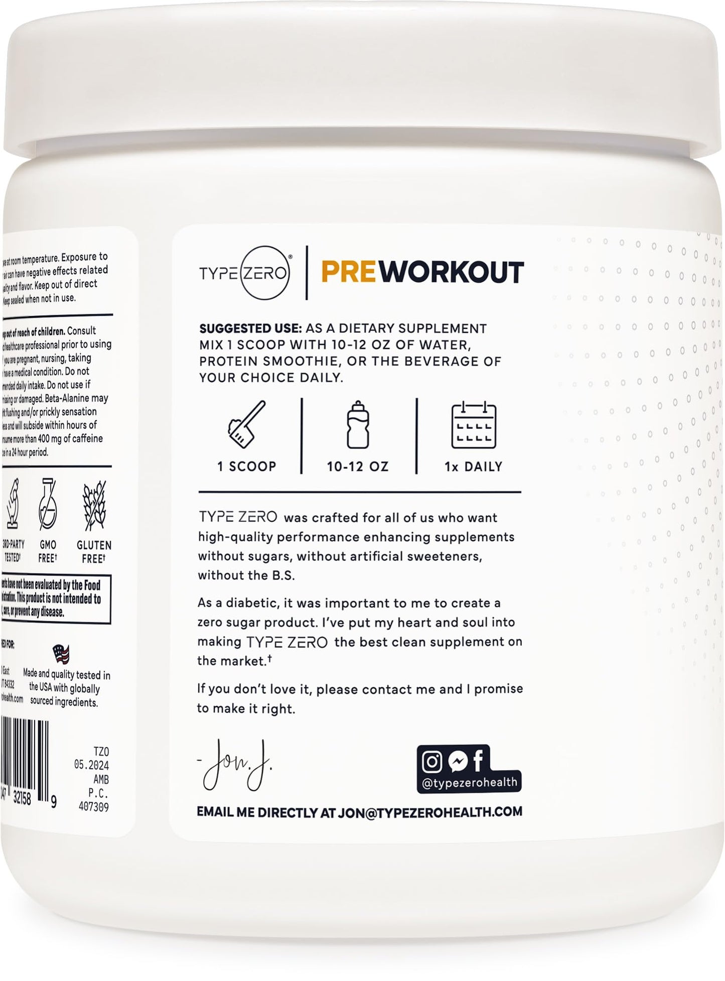 Type Zero Amino Burn Vegan BCAAs + Pre-Workout (Pina Colada Flavored) - Maple Wellness Supplements