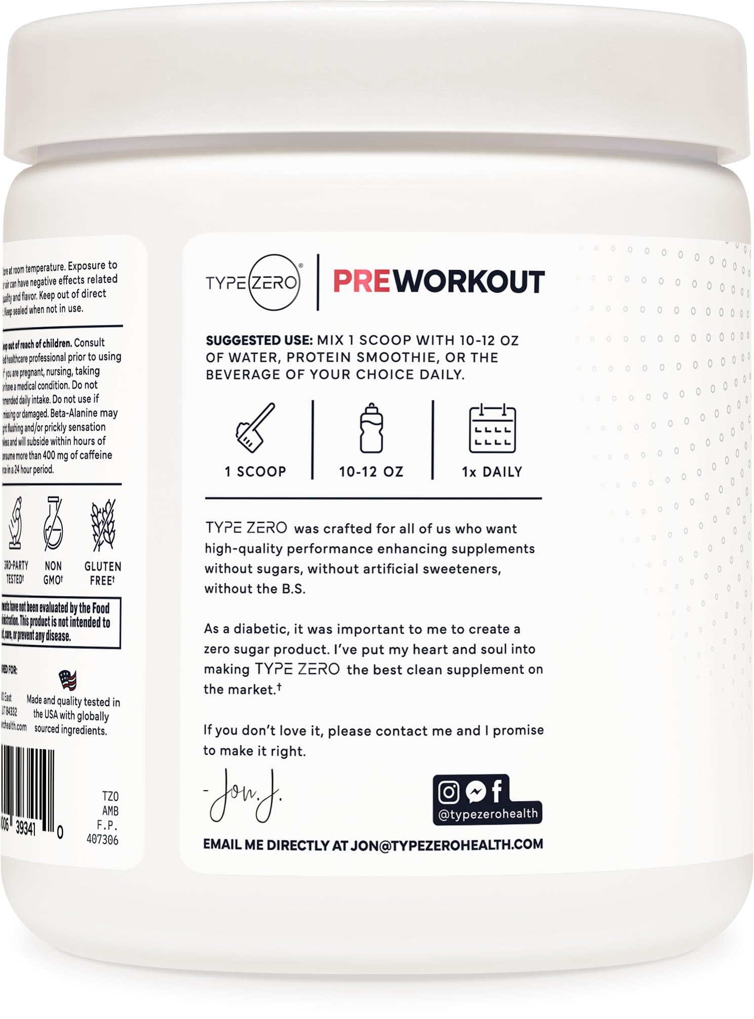 Type Zero AminoBurn (Watermelon Flavored) - Vegan Amino Acids BCAA Drink Sugar-Free Energy Drink Powder & Amino Acids Supplement - Natural Energy - Maple Wellness Supplements