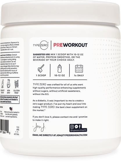 Type Zero AminoBurn (Watermelon Flavored) - Vegan Amino Acids BCAA Drink Sugar-Free Energy Drink Powder & Amino Acids Supplement - Natural Energy - Maple Wellness Supplements