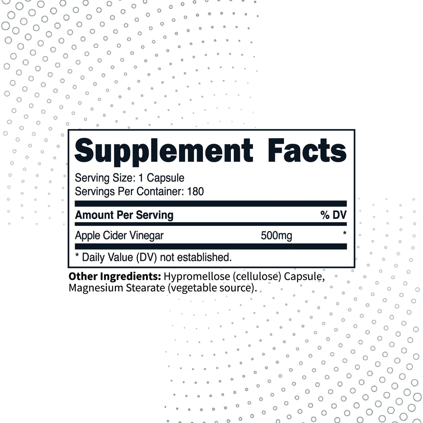 Type Zero Apple Cider Vinegar Capsules (180 Count) 500mg Per Serving - Non-GMO, Gluten-Free Supplement - Maple Wellness Supplements