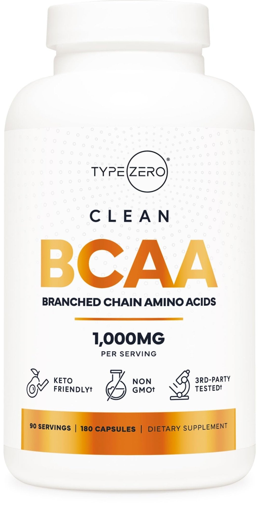 Type Zero BCAA 1000mg (180 Capsules, 90 Servings), Branched Chain Amino Acids (500mg of L-Leucine, 1000mg of L-Isoleucine and L-Valine) - Maple Wellness Supplements