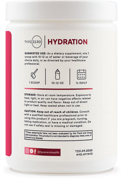 Type Zero Clean Electrolytes Hydration Powder Drink Mix + 14 Essential Vitamins & Minerals - Sugar Free, Zero Artificial Ingredients - Mixed Berry Flavor, 50 Servings - Maple Wellness Supplements