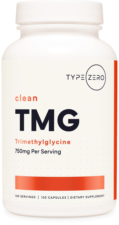 Type Zero Clean TMG Trimethylglycine Capsules (120 Servings) - Non GMO, Gluten Free - Maple Wellness Supplements