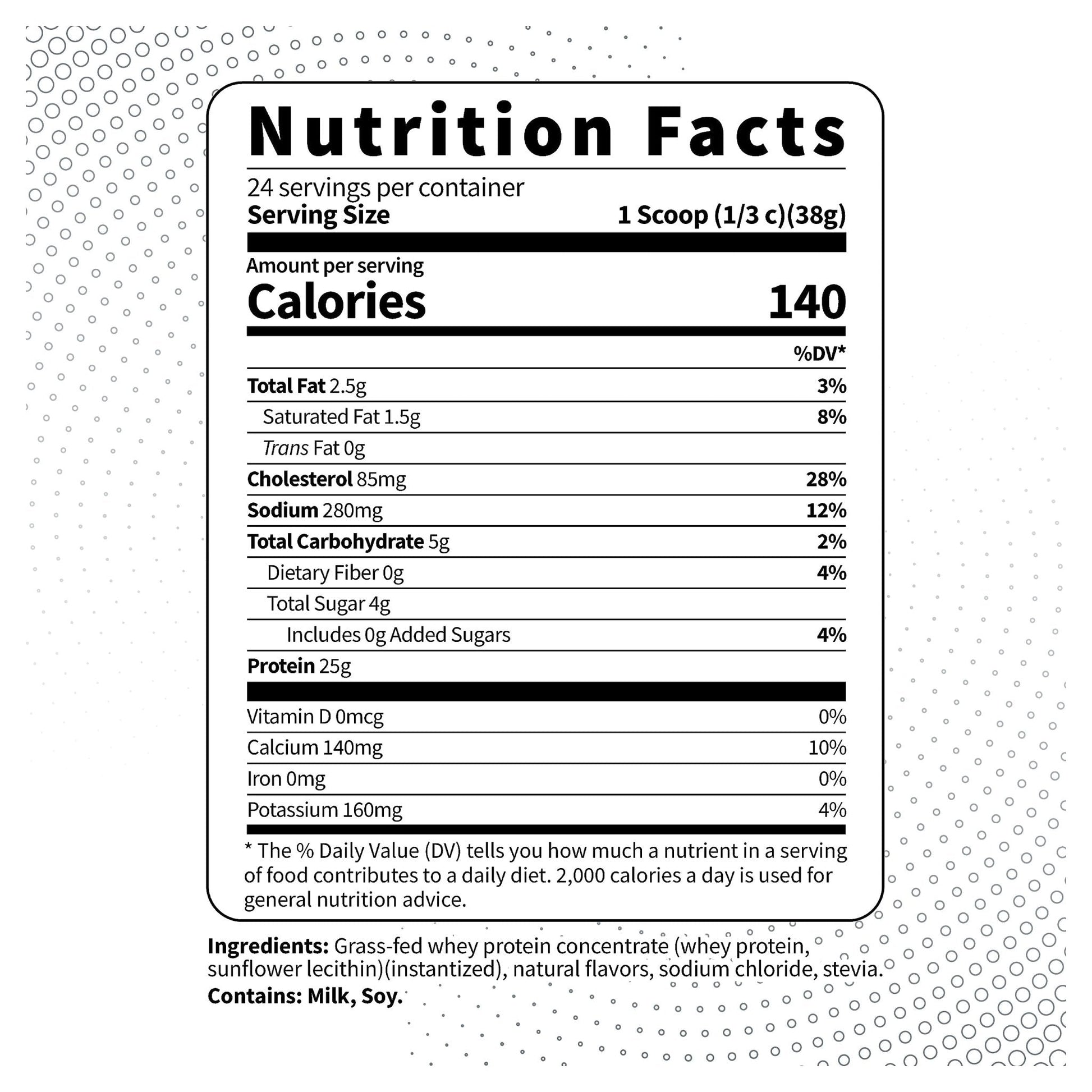 Type Zero Grass Fed Whey Protein Concentrate Powder (Vanilla, 2LBS) - Gluten Free - Maple Wellness Supplements
