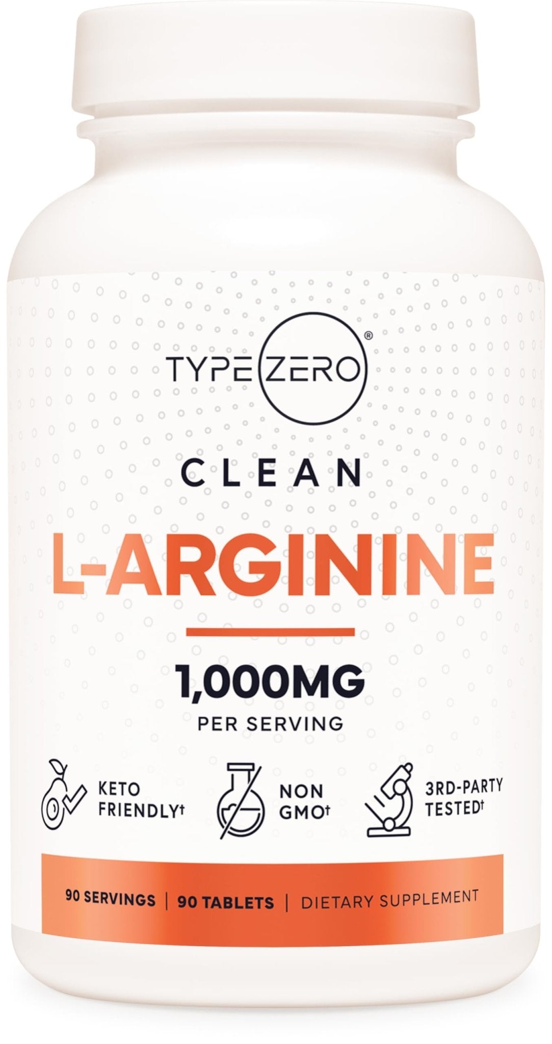 Type Zero L-Arginine 90 Tablets 1,000 mg per Serving - Non-GMO - Maple Wellness Supplements