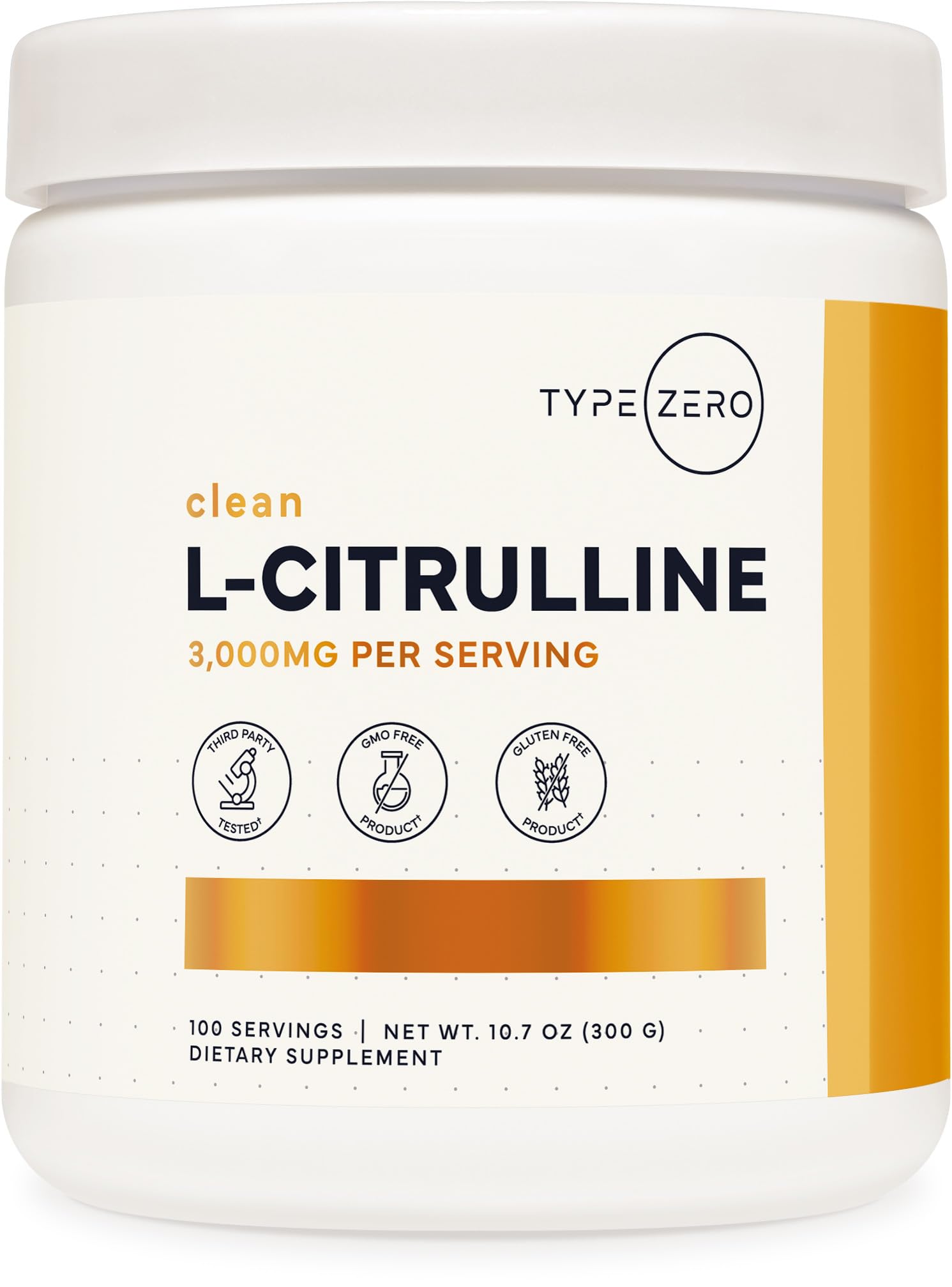 Type Zero L-Citrulline Base Powder, 3,000mg Per Serving - 100 Servings - Maple Wellness Supplements