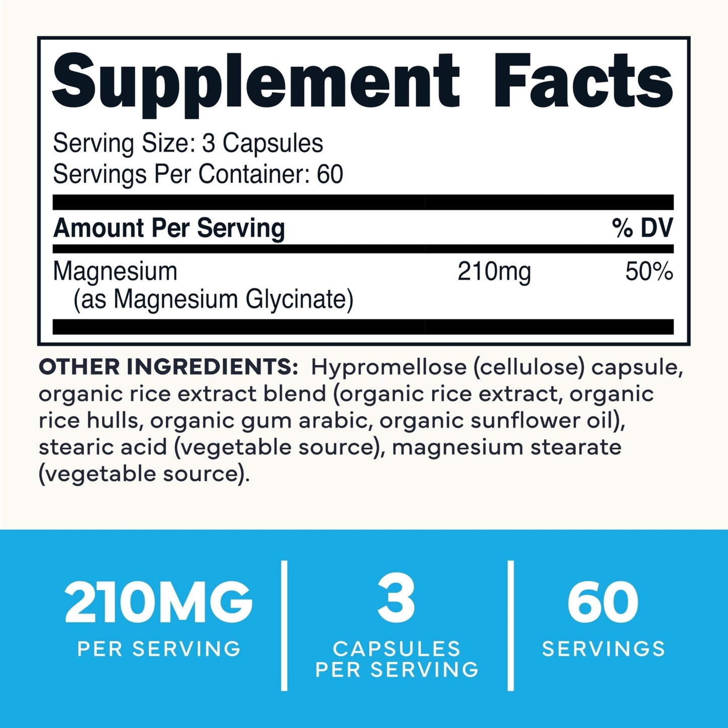 Type Zero Magnesium Glycinate (210mg | 180 Capsules) Pure, Non-GMO, Gluten Free, Natural High Absorption Magnesium Supplement - Maple Wellness Supplements