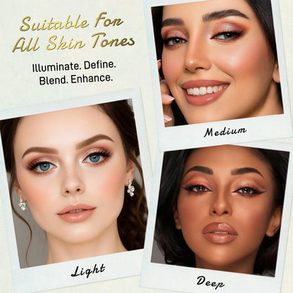 UCANBE Full Size Baked Makeup Palette Set - Include Blush, Bronzer, 8 Eyeshadows & Brushes, Pigmented All-in-One Face & Eye Compact Powder Beauty Holiday Gift Kit for Starter & Pros, Travel Friendly - Maple Wellness Supplements