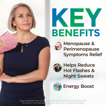 UltaLife Her Harmony Menopause Supplements for Women - Hot Flashes Menopause Relief & Hormone Balance for Women - Contains Black Cohosh, Dong Quai, Red Clover & More - Estrogen Free - 120 Capsules - Maple Wellness Supplements
