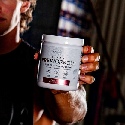 Ultra Clean Stim Free Pump Pre Workout + Nitric Oxide Booster (Fruit Punch) Beetroot, 7G Arginine Citrulline Malate, Betaine, Beta A, ACV+ - Sugar/Caffeine Free Natural Non Stim Preworkout Men & Women - Maple Wellness Supplements