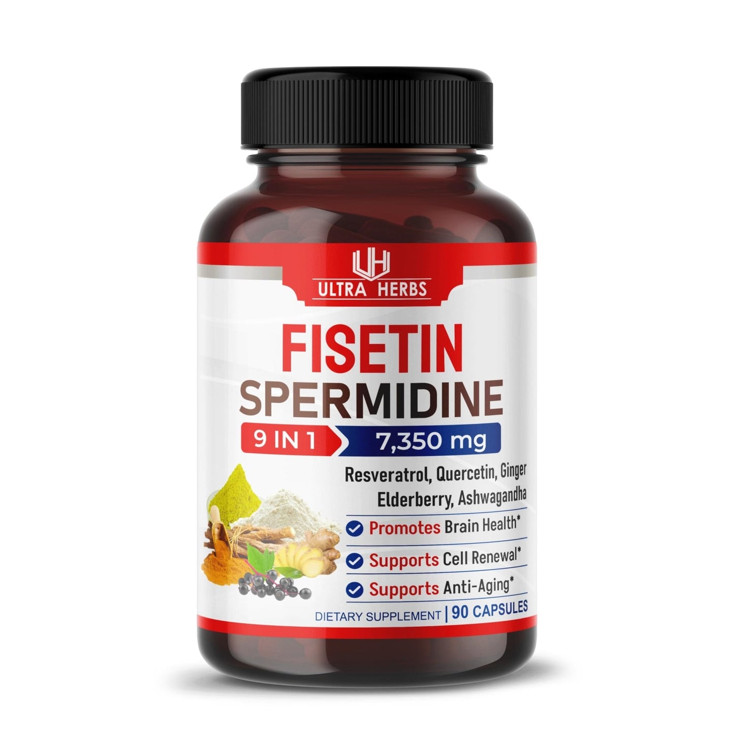 Ultra Fisetin Supplements Complex 7350mg Resveratrol 1000mg Quercetin 200mg - Maple Wellness Supplements