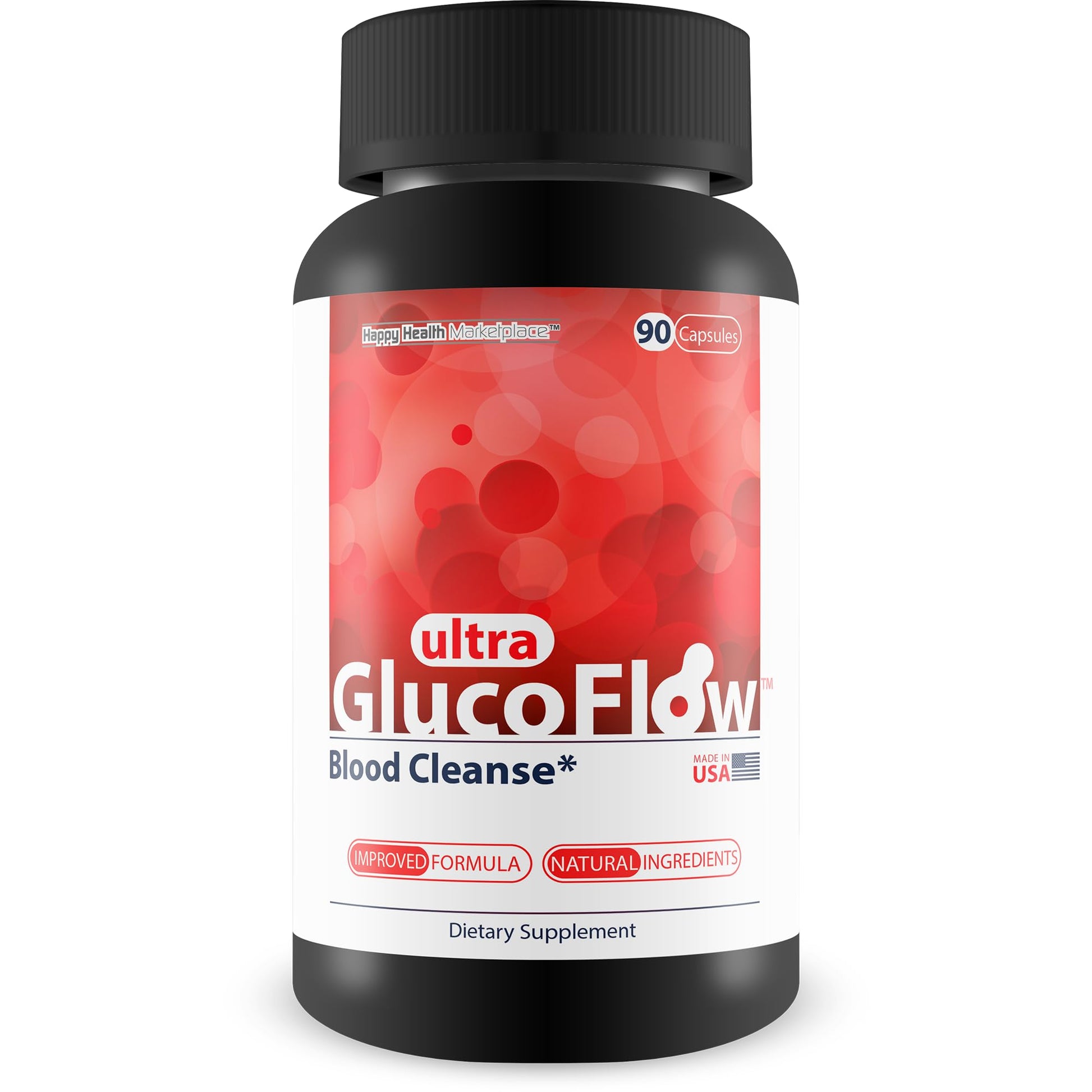 Ultra Gluco Flow - Improved Formula - Our Best Blood Cleanse Detox Cleanse Blood Support Pills - Blood Health Blood Circulation Pills Detox Cleanse Blood Gluco Bio Sweet Relief Glycogen Support - Maple Wellness Supplements