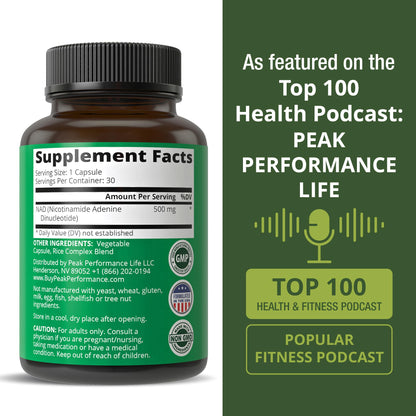 Ultra High Purity NAD Supplement for Women and Men. NAD+ Similar to Nicotinamide Riboside. Supports Energy, Brain Function, Healthy Aging & Longevity. Third Party Tested Non-GMO Supplements - Maple Wellness Supplements