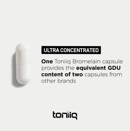 Ultra High Strength Bromelain 500mg - 3600 GDU/Gram - Highly Concentrated and Bioavailable - Third-Party Tested Formula - 120 Vegetarian Capsules - 120 Servings Per Container - Bromelain Supplement - Maple Wellness Supplements