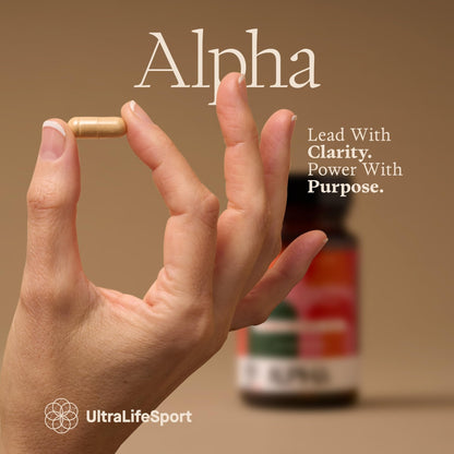 Ultra Life Sport - Alpha Nootropic - 30 Capsule Body and Brain Supplements for Memory and Focus - L-Theanine, B Vitamins, Lion's Mane, Cordyceps Mushrooms, Vitamin D3, K2 MK-7, Lemon Balm and Ginkgo - Maple Wellness Supplements