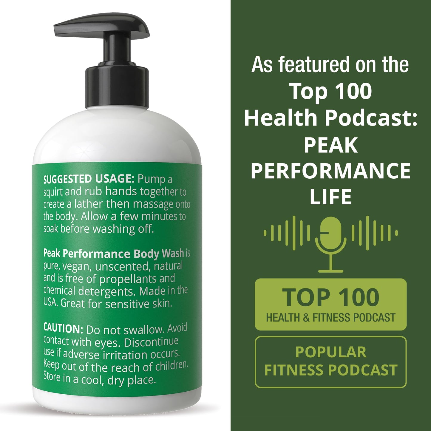 Ultra Pure Unscented Body Wash Made with Organic Ingredients Including Aloe Vera, Olive Oil, Jojoba, Coconut Oil, and Shea Butter. Great for Sensitive Skin. Natural Vegan Body Wash No Toxins - Maple Wellness Supplements