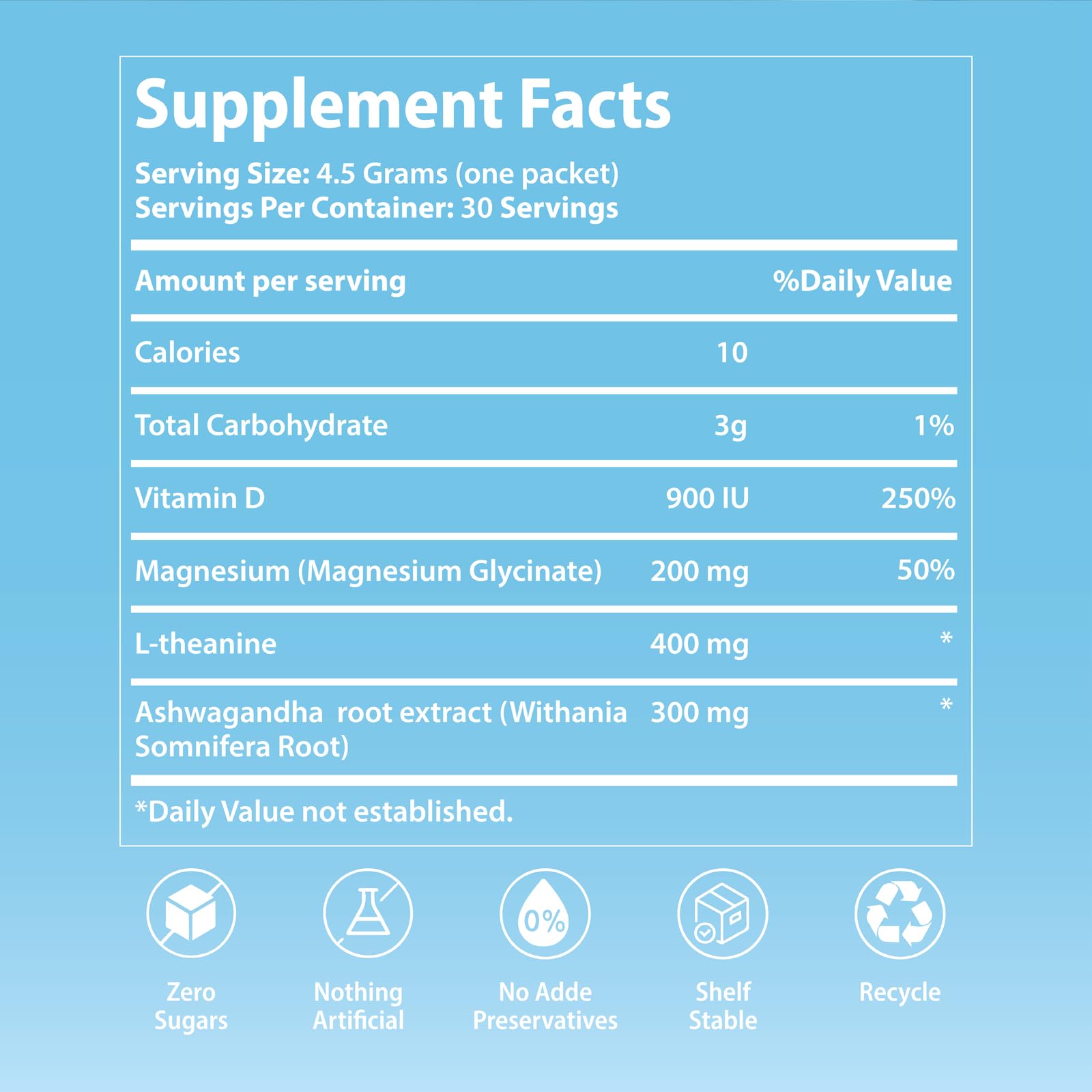 UltraCalm Super Cortisol Drink with Magnesium Glycinate, Ashwagandha, L-Theanine, Vitamin D3, Magnesium Powder for Sleep & Stress Relief - Maple Wellness Supplements