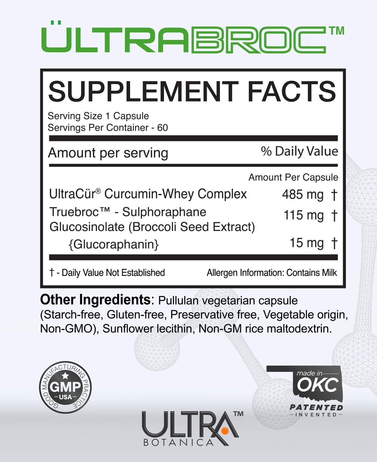 UltraCur Detoxification Supplement | Broccoli Seed Extract & Protisorb Curcumin, Sulforaphane Glucoraphanin, Liver Support, Antioxidant Supplement, Fast Absorption | 60 Veg Capsules - Maple Wellness Supplements