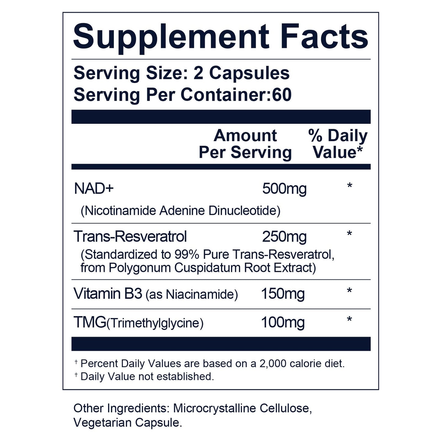 UltraViat NAD+ Supplement 1000mg, Premium NAD+ & Resveratrol Complex for Energy & Anti Aging - 120 Capsules - Maple Wellness Supplements