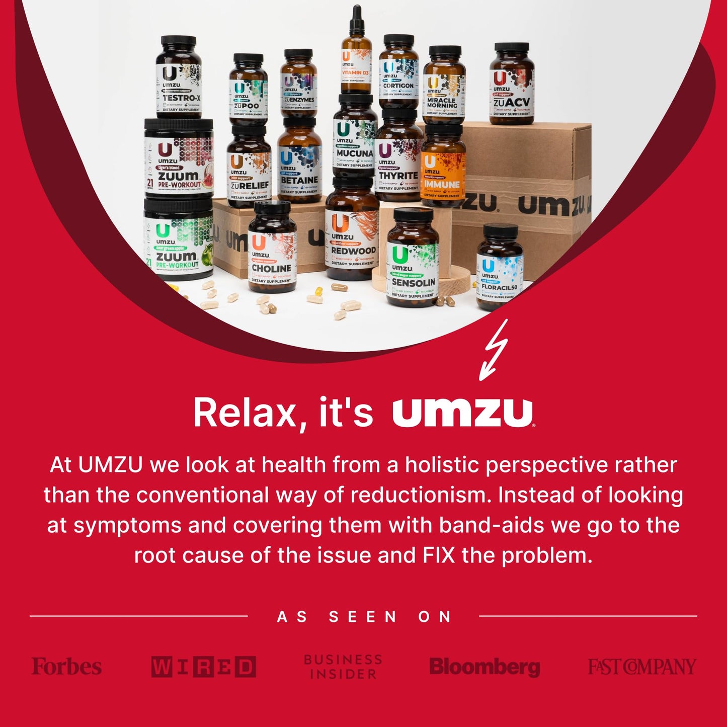 UMZU zuACV Apple Cider Vinegar + Prebiotics Supplement, (30 Day Supply) – ACV & Inulin Fiber Blend – Gut Health Support with ACV Capsules - Maple Wellness Supplements