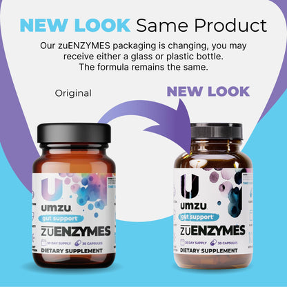 UMZU zuEnzymes Digestive Support Supplement, (30 Day Supply) – 21 Enzyme Blend with Lipase Protease & Amylase – Digestive Enzymes for Gut Health & Probiotic Daily - Maple Wellness Supplements