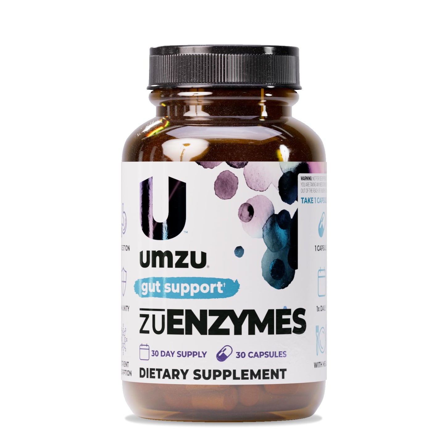 UMZU zuEnzymes Digestive Support Supplement, (30 Day Supply) – 21 Enzyme Blend with Lipase Protease & Amylase – Digestive Enzymes for Gut Health & Probiotic Daily - Maple Wellness Supplements
