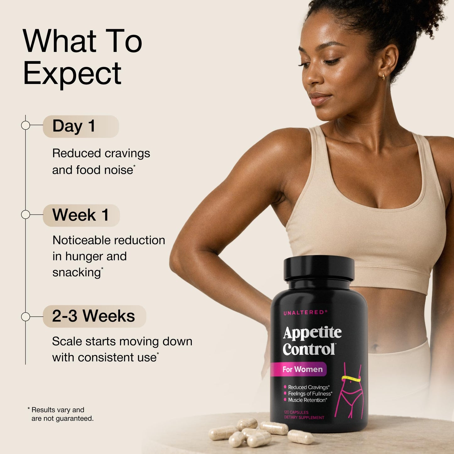 UNALTERED Appetite Control for Women - Support Cravings, Fullness, & Weight Management - Dietary Supplement with Chromium Picolinate & Glucomannan - Maple Wellness Supplements