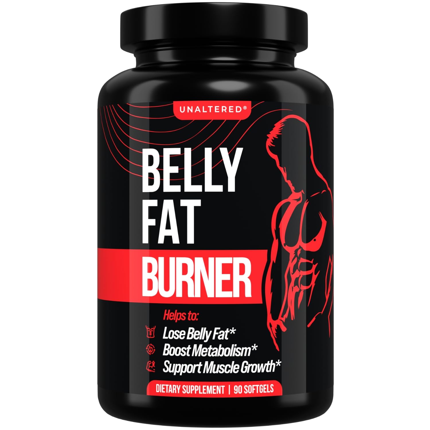 UNALTERED Belly Fat Burner for Men - Lose Belly Fat, Tighten Abs, Support Lean Muscle - Maple Wellness Supplements