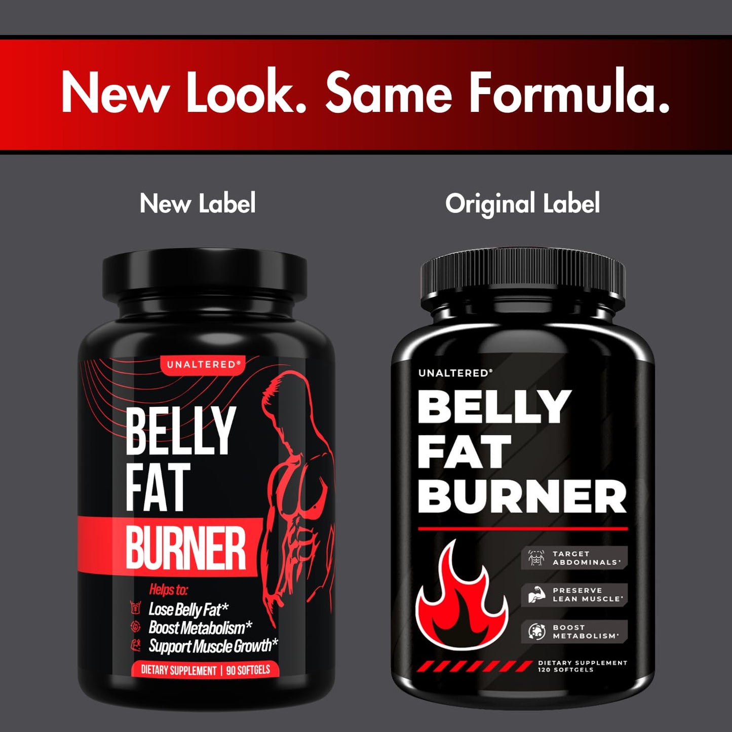 UNALTERED Belly Fat Burner for Men - Lose Belly Fat, Tighten Abs, Support Lean Muscle - Maple Wellness Supplements