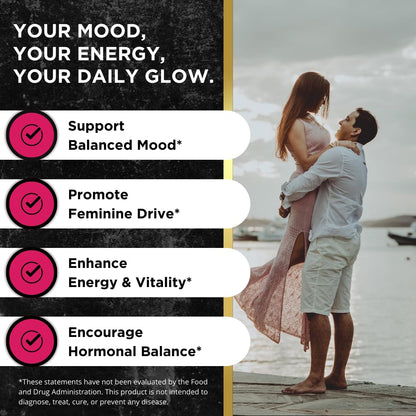 UNALTERED Hormone Balance & Mood Support for Women - Naturally Supports Hormonal Balance & Energy with Tribulus Terrestris & Red Maca Root Extract - Dietary Supplement - 90 Vegan Capsules - Maple Wellness Supplements