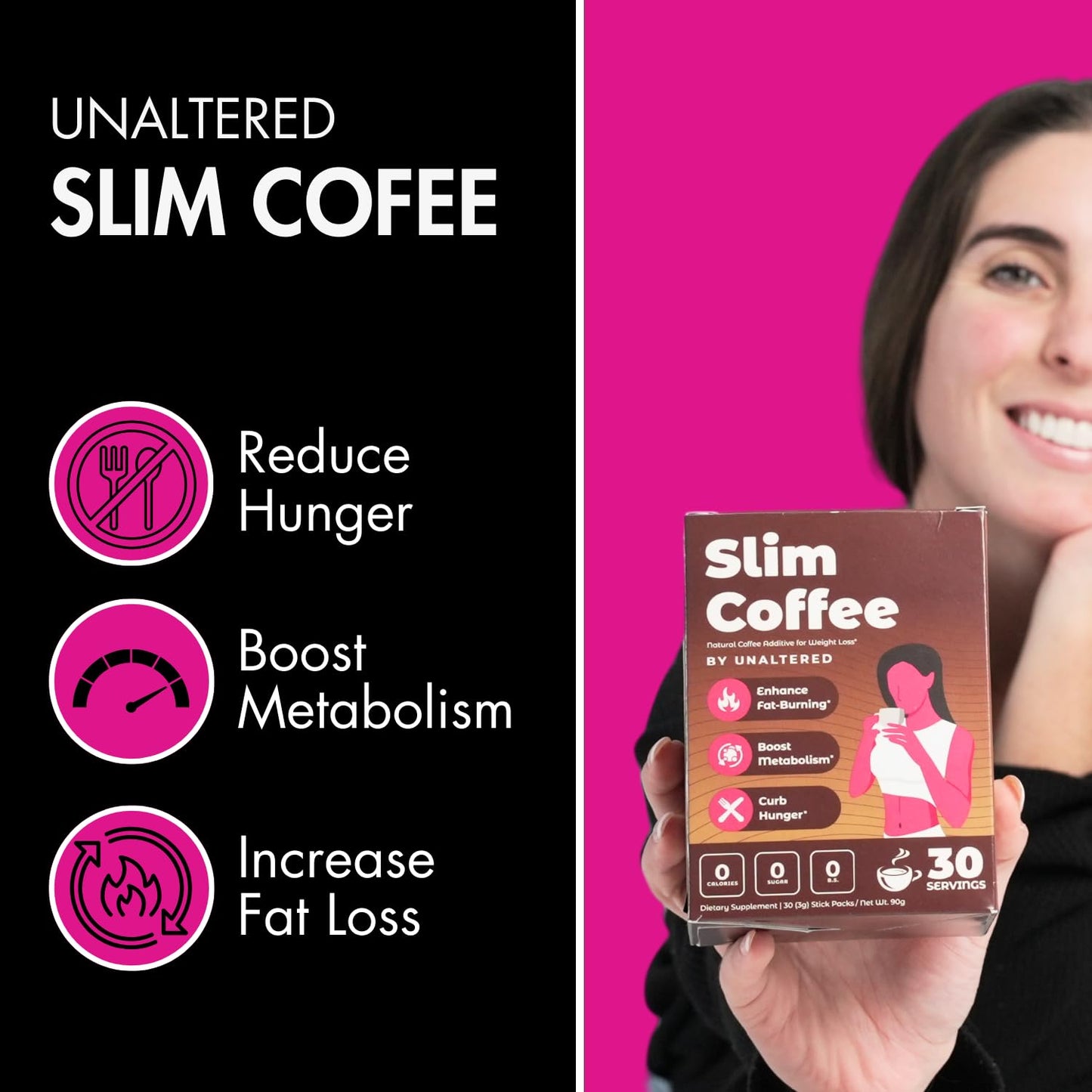 UNALTERED Weight Loss Coffee for Women - Boost Metabolism, Suppress Appetite - Maple Wellness Supplements