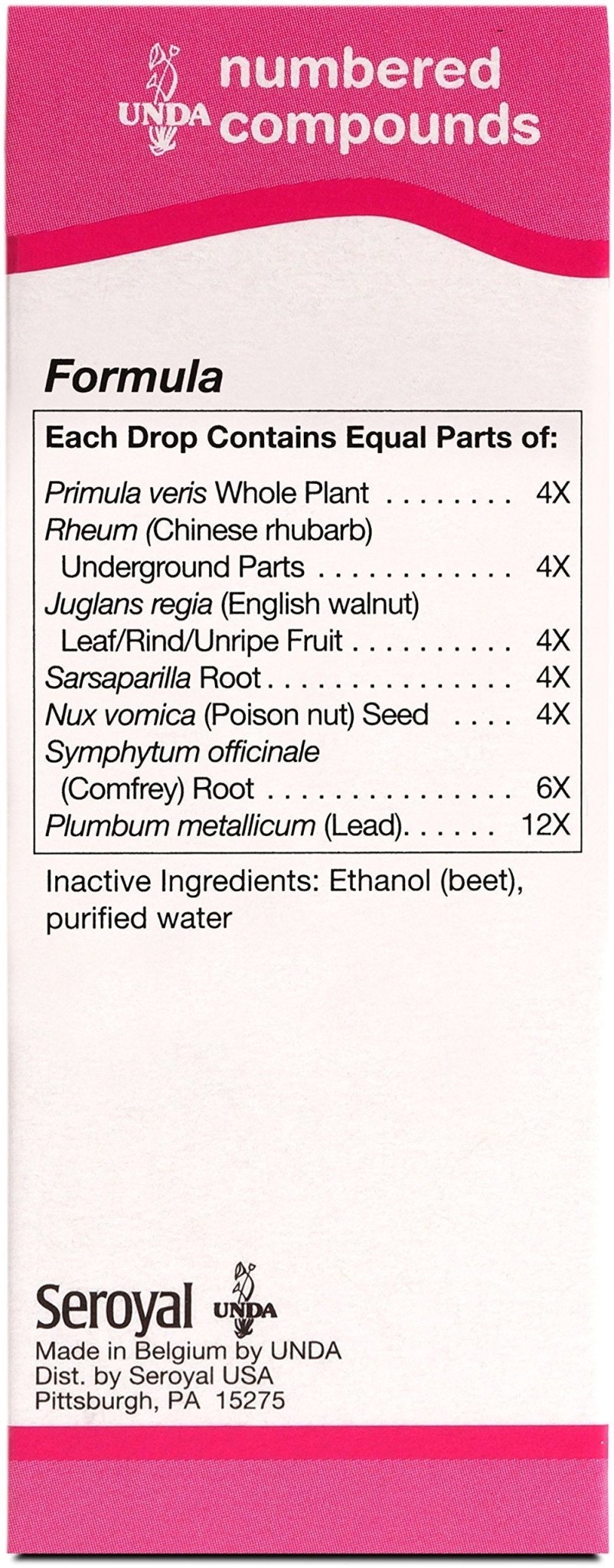 UNDA 41 Numbered Compounds | Homeopathic Preparation | 0.7 fl. oz. - Maple Wellness Supplements