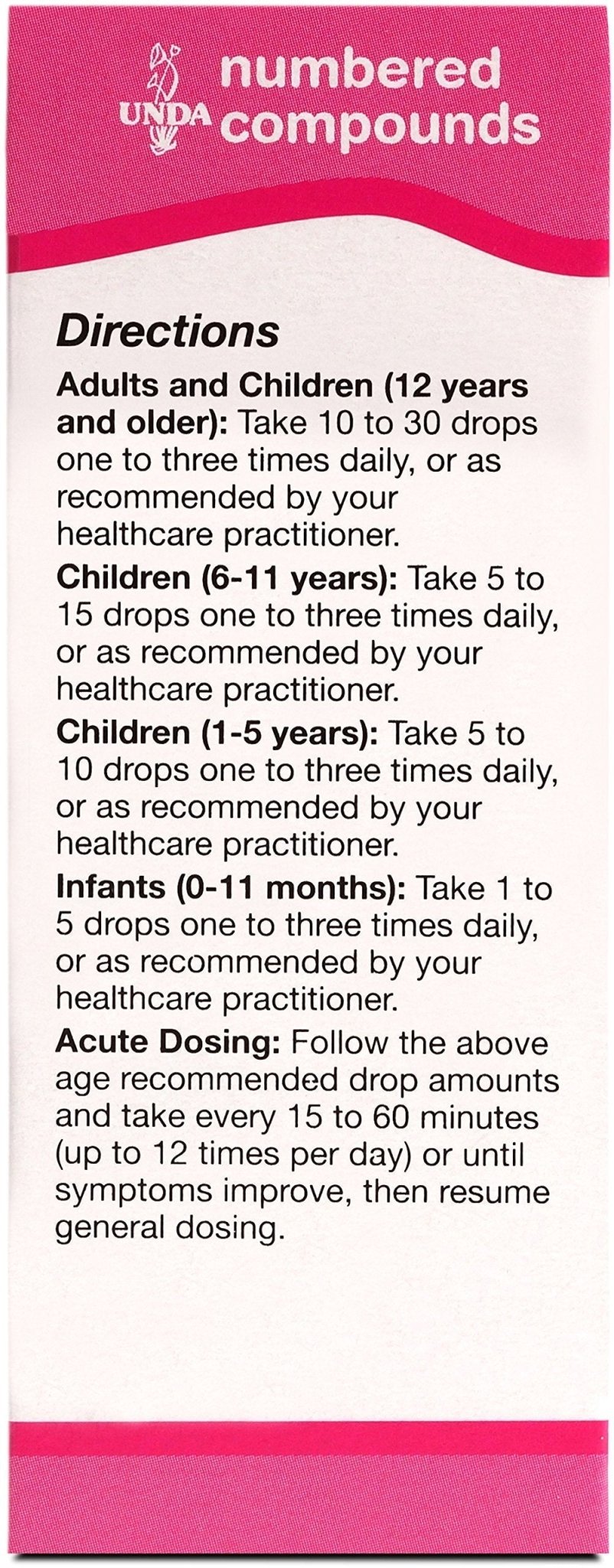 UNDA 41 Numbered Compounds | Homeopathic Preparation | 0.7 fl. oz. - Maple Wellness Supplements