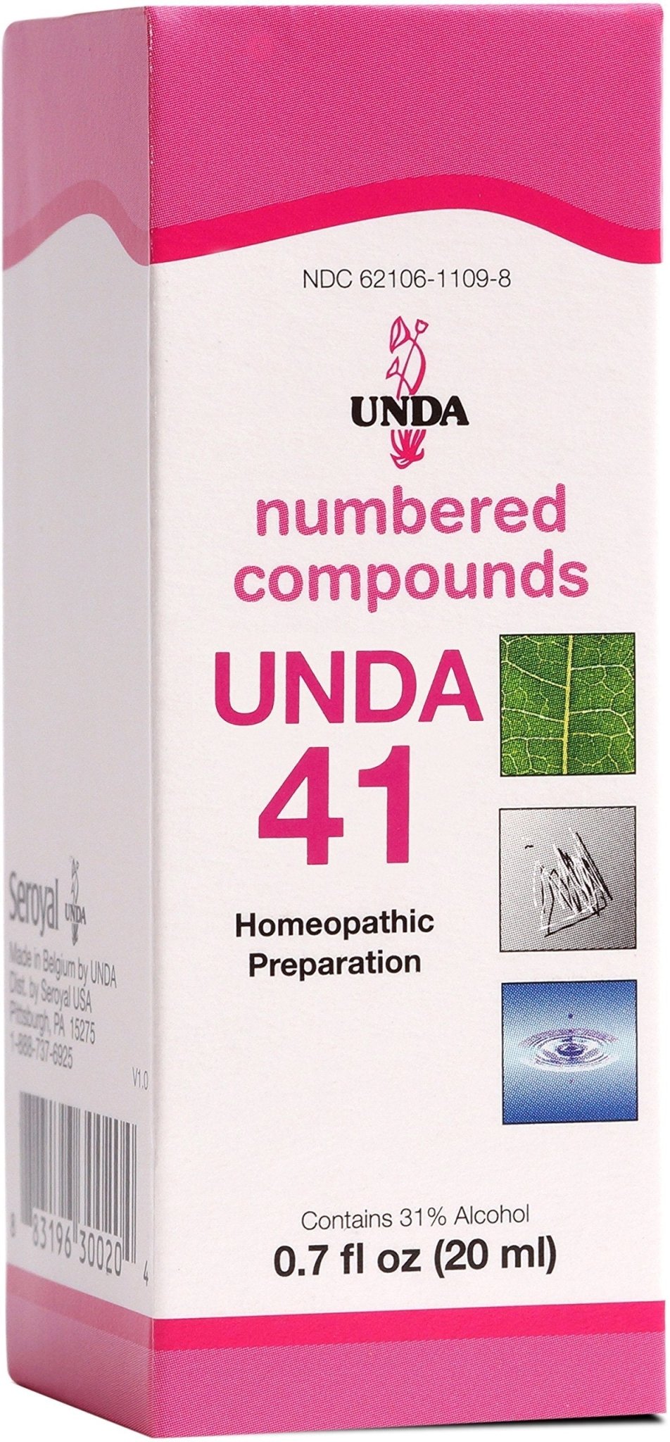 UNDA 41 Numbered Compounds | Homeopathic Preparation | 0.7 fl. oz. - Maple Wellness Supplements