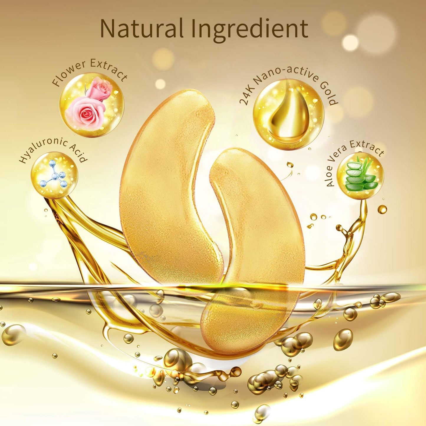 Under Eye Patches, 40 Pairs Eye Mask for Dark Circles, Puffy Eyes, Undereye Bags,Wrinkles - Maple Wellness Supplements