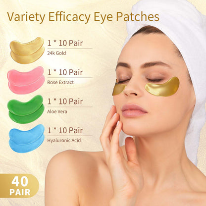 Under Eye Patches, 40 Pairs Eye Mask for Dark Circles, Puffy Eyes, Undereye Bags,Wrinkles - Maple Wellness Supplements
