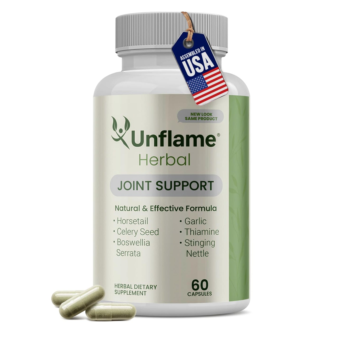Unflame Herbal Supplement – Botanical Support for Joints, Back, and Muscles – 60 Capsules – Natural Herbal Blend – Dietary Supplement - Maple Wellness Supplements