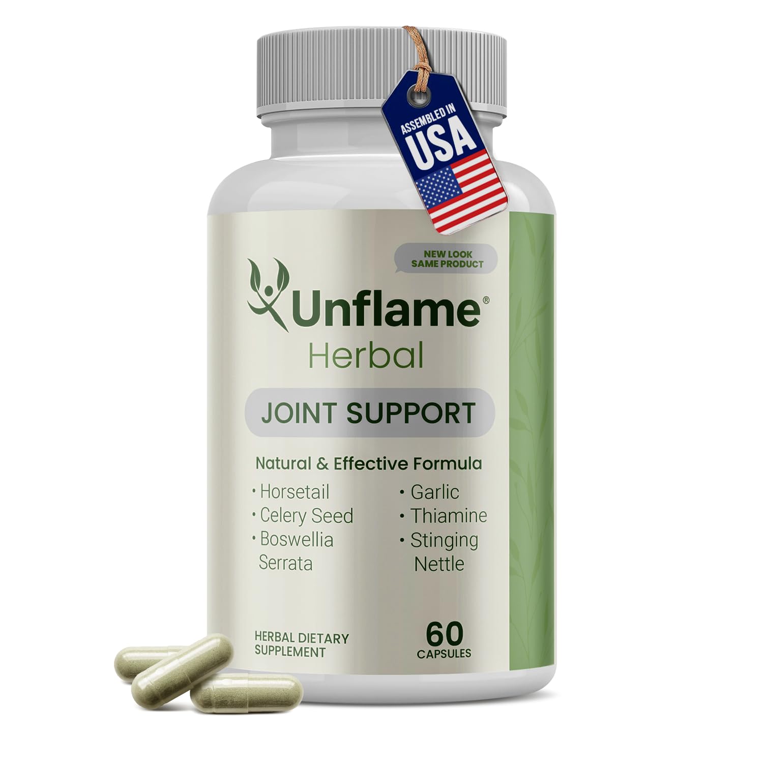 Unflame Herbal Supplement – Botanical Support for Joints, Back, and Muscles – 60 Capsules – Natural Herbal Blend – Dietary Supplement - Maple Wellness Supplements