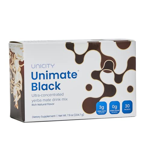 Unicity UNIMATE Black - Great Tasting - 30 Pack - Maple Wellness Supplements