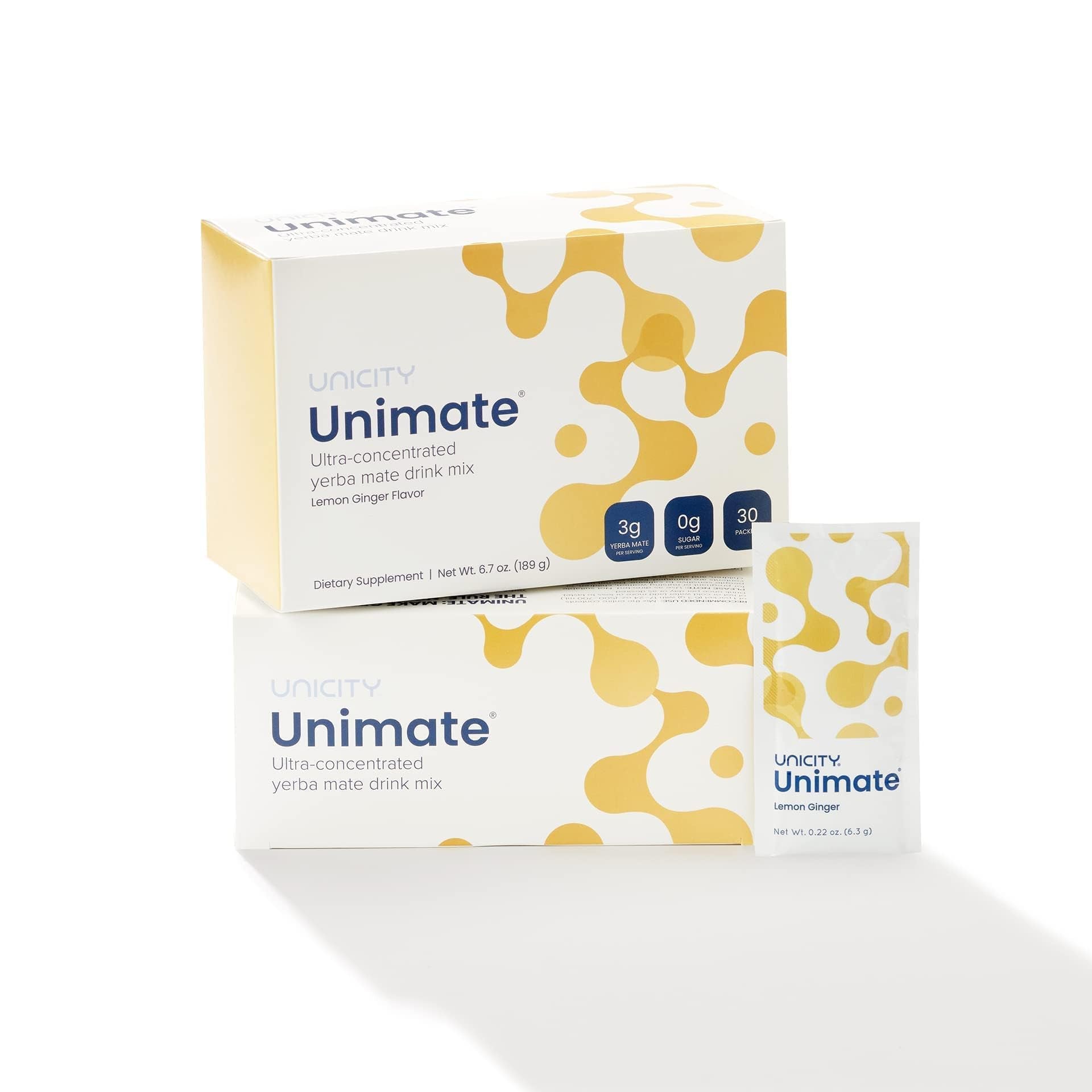 Unicity UNIMATE (Lemon Ginger, 30 Pouches) - Maple Wellness Supplements