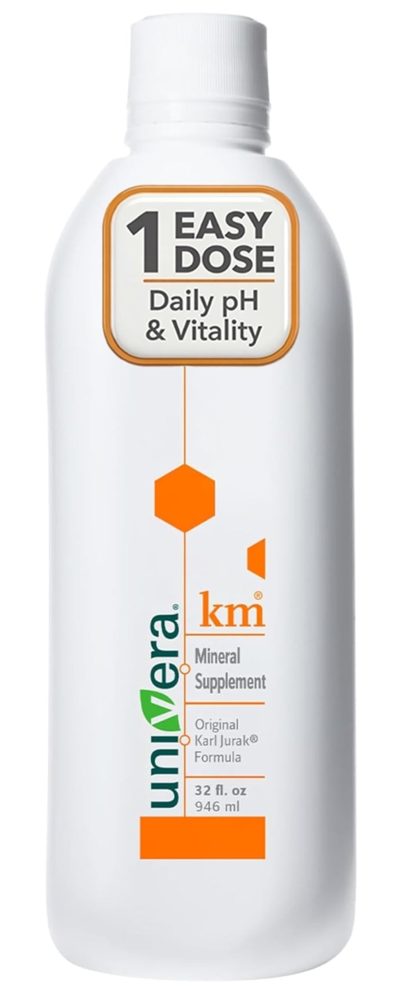 Univera km Liquid Potassium Supplement, pH Balance, Digestion Support, Mineral Supplements with Magnesium, Original Karl Jurak Formula, 32 fl oz (30-Day Supply) - Maple Wellness Supplements