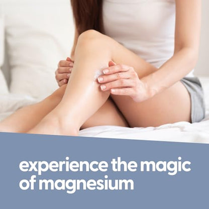 Unscented Magnesium Lotion for Sleep & Leg Cramps, Suitable for Sensitive Skin, Helps with Muscle Relaxation, Soothes Tired Legs & Foot Aches and Supports Restful Nights, 8 fl oz by M3 - Maple Wellness Supplements