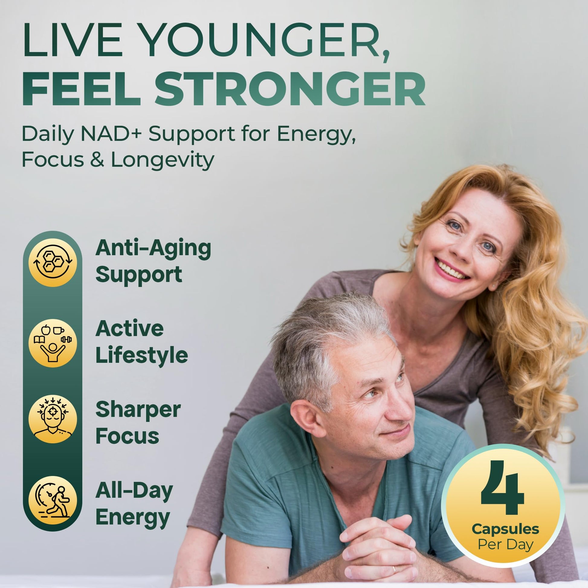 UPLIFE NAD+ Supplement 1,372mg – Liposomal NAD+ with CoQ10, Resveratrol, Spermidine, L-Theanine, Apigenin & PQQ – NMNH Alternative Booster Cellular Energy, Healthy Aging, Immune Health – 120 Capsules - Maple Wellness Supplements