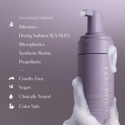 Uplift Volume Trio Kit with Shampoo, Conditioner, & Styling Foam for Volumizing & Fuller Looking Hair - Maple Wellness Supplements